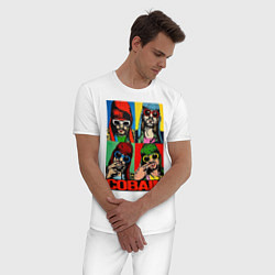 Пижама хлопковая мужская KURT COBAIN, цвет: белый — фото 2