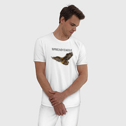 Пижама хлопковая мужская Орел, цвет: белый — фото 2