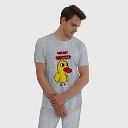 Пижама хлопковая мужская Gucci duck гуччи утка, цвет: меланж — фото 2