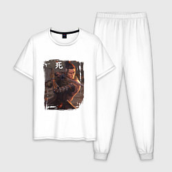Пижама хлопковая мужская Warrior Sekiro shadows die twice Z, цвет: белый