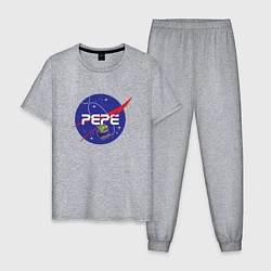 Пижама хлопковая мужская Pepe Pepe space Nasa, цвет: меланж