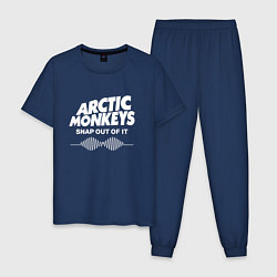 Пижама хлопковая мужская Arctic Monkeys, группа, цвет: тёмно-синий