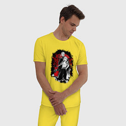 Пижама хлопковая мужская ТОКИЙСКИЕ МСТИТЕЛИ, МАЙКИ, цвет: желтый — фото 2