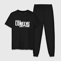 Пижама хлопковая мужская Lonely Day - System Of A Down, цвет: черный