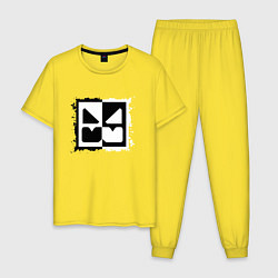 Мужская пижама GEOMETRY DASH BLACK WHITE