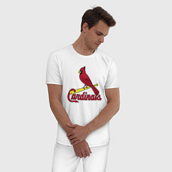 Пижама хлопковая мужская St Louis Cardinals - baseball team, цвет: белый — фото 2