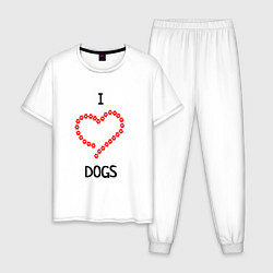 Мужская пижама I Люблю Dogs
