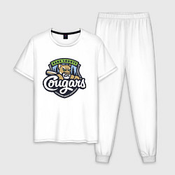 Пижама хлопковая мужская Kane County Cougars - baseball team, цвет: белый