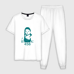 Пижама хлопковая мужская 456 Doll, цвет: белый