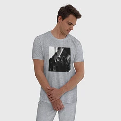 Пижама хлопковая мужская OBLADAET SLEEPKNOT, цвет: меланж — фото 2