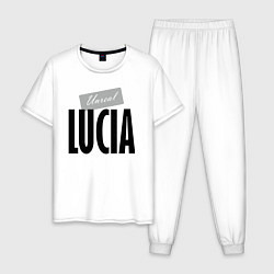Пижама хлопковая мужская Unreal Lucia, цвет: белый