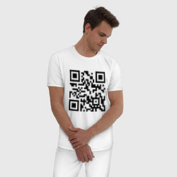 Пижама хлопковая мужская Я патриот России, цвет: белый — фото 2