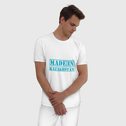 Пижама хлопковая мужская Made In Kazakhstan, цвет: белый — фото 2