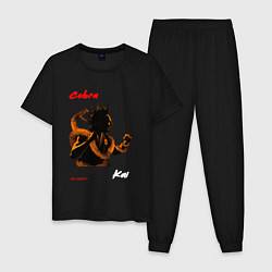 Пижама хлопковая мужская Cobra Kai Art, цвет: черный