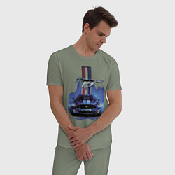 Пижама хлопковая мужская Mustang - лучший среди равных!, цвет: авокадо — фото 2