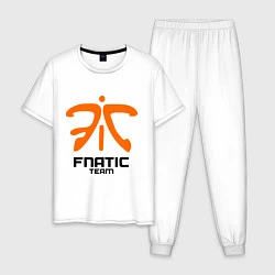 Пижама хлопковая мужская Dota 2: Fnatic Team, цвет: белый