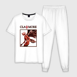 Пижама хлопковая мужская Клеймор Пробудившаяся Присцилла, цвет: белый