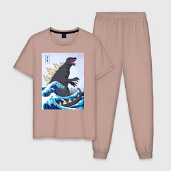 Мужская пижама Godzilla in The Waves Eastern