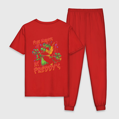 Мужская пижама Freddy Fazbears Pizza 2022 / Красный – фото 2