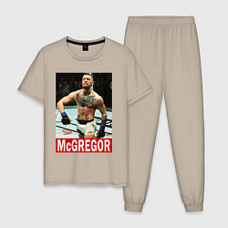 Пижама хлопковая мужская Конор МакГрегор McGregor, цвет: миндальный