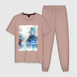 Мужская пижама Изумительный японский пейзаж