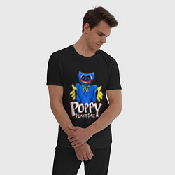 Пижама хлопковая мужская Сытый Поппи Poppy Playtime, цвет: черный — фото 2