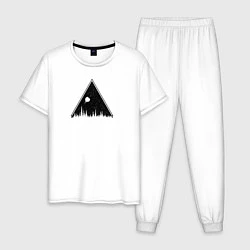 Пижама хлопковая мужская Жизнь в Горах Номер Три, цвет: белый