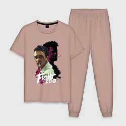 Пижама хлопковая мужская Brad Club, цвет: пыльно-розовый