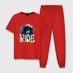 Пижама хлопковая мужская Ride Ski, цвет: красный