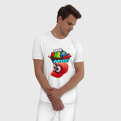 Пижама хлопковая мужская Super Mario Odyssey Nintendo Бейсболка, цвет: белый — фото 2