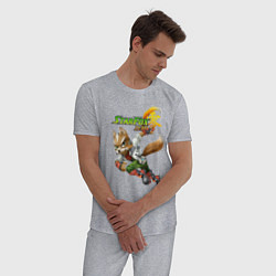 Пижама хлопковая мужская Star Fox Zero Nintendo Video game, цвет: меланж — фото 2