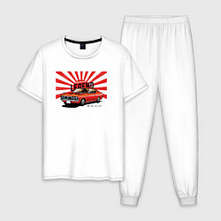 Мужская пижама Японская легенда - Красная классика