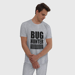 Пижама хлопковая мужская Bug Хантер, цвет: меланж — фото 2