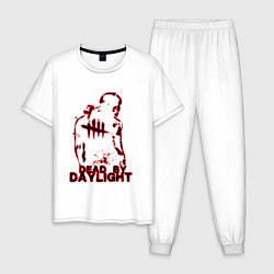 Пижама хлопковая мужская Dead by Daylight dbd, цвет: белый