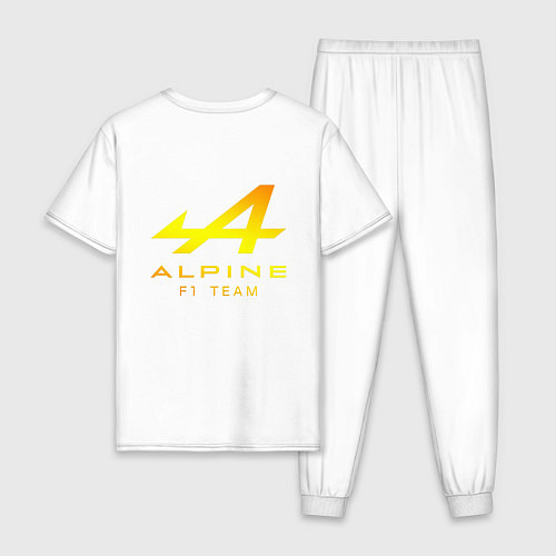 Мужская пижама Alpina Альпина спина / Белый – фото 2