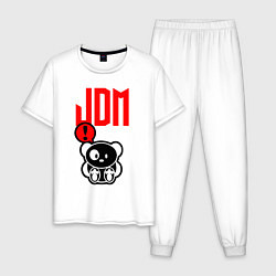 Пижама хлопковая мужская JDM Panda Japan Bear, цвет: белый