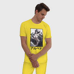 Пижама хлопковая мужская Альбедо art, цвет: желтый — фото 2