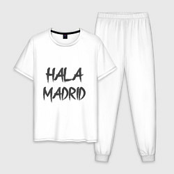 Пижама хлопковая мужская Hala - Madrid, цвет: белый
