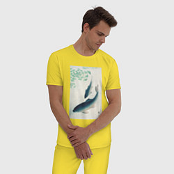Пижама хлопковая мужская Carp or Koi, цвет: желтый — фото 2