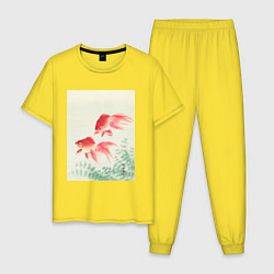 Пижама хлопковая мужская Two Veil Goldfish, цвет: желтый