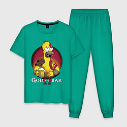 Мужская пижама Homer god of bar