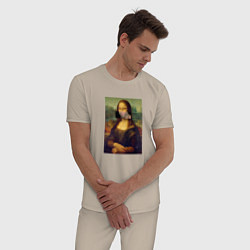 Пижама хлопковая мужская Мона Милос, цвет: миндальный — фото 2