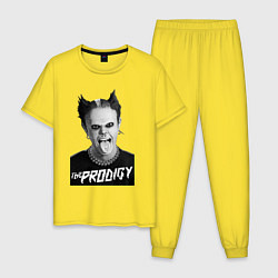 Пижама хлопковая мужская The Prodigy - firestarter, цвет: желтый