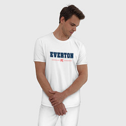 Пижама хлопковая мужская Everton FC Classic, цвет: белый — фото 2