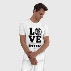Пижама хлопковая мужская Inter Love Классика, цвет: белый — фото 2