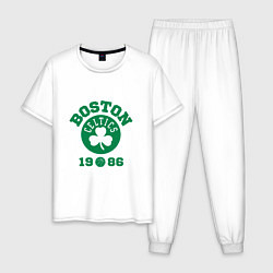 Пижама хлопковая мужская Boston 1986, цвет: белый