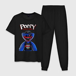 Пижама хлопковая мужская Poppy - Playtime, цвет: черный