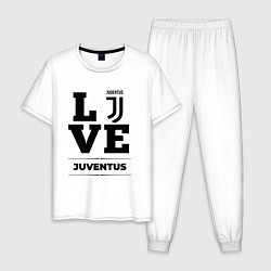 Пижама хлопковая мужская Juventus Love Классика, цвет: белый
