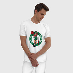 Пижама хлопковая мужская Celtics Girl, цвет: белый — фото 2