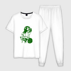 Пижама хлопковая мужская Go Celtics, цвет: белый